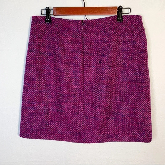 LOFT Wool Blend Pink Y2K Mini Skirt - Picture 3 of 5